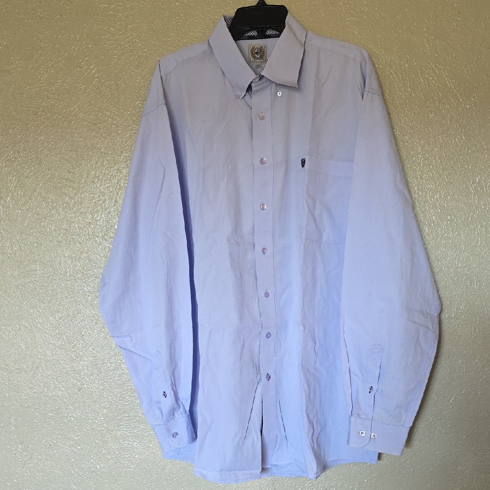 Cinch Men's Light Purple Blue Button-Up Shirt Size XL Long Sleeve Western Cowboy